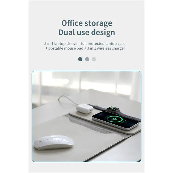 5-In-1 Wireless Charging Laptop Magnetic Computer Case