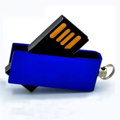 Swivel Metal Mini USB Drive with Chain