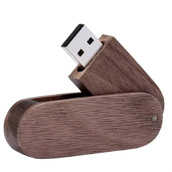 Wooden Swivel USB Flash Drive