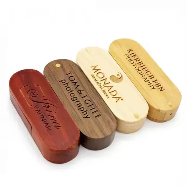 Wooden Swivel USB Flash Drive