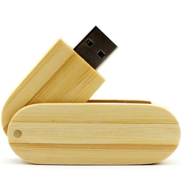 Wooden Swivel USB Flash Drive