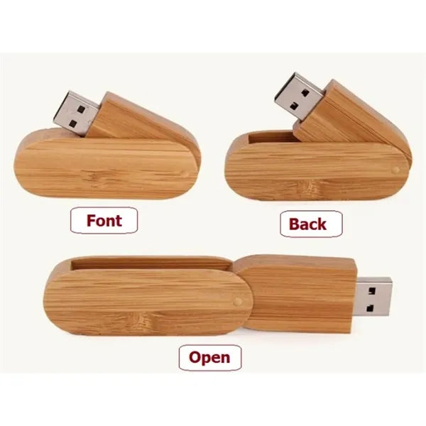 Wooden Swivel USB Flash Drive