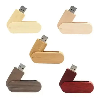 Wooden Swivel USB Flash Drive
