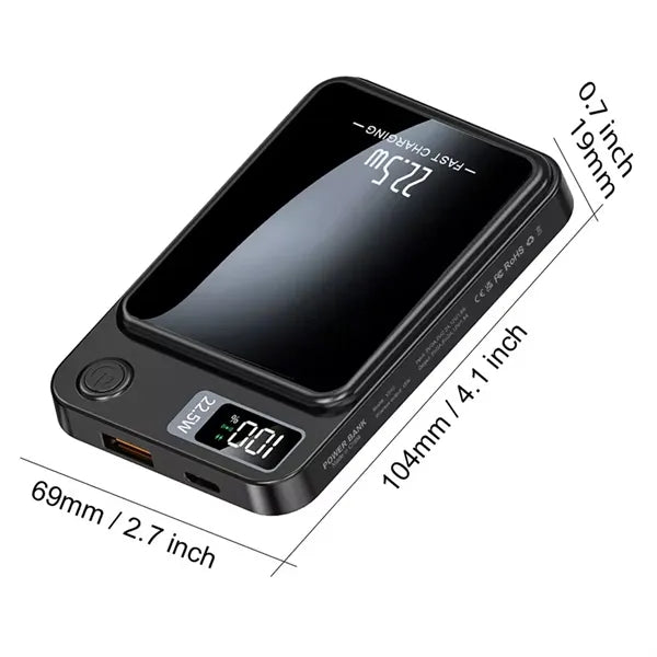10000mAh Magnetic Wireless Power Bank Portable Charger