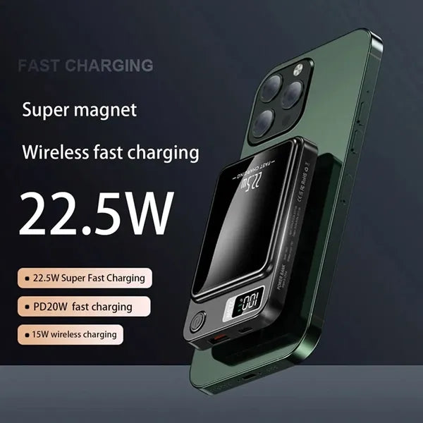10000mAh Magnetic Wireless Power Bank Portable Charger