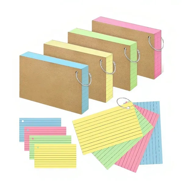 Flash Cards with Ring Lined
