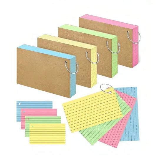 Flash Cards with Ring Lined