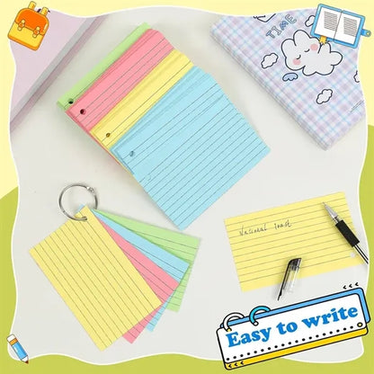 Flash Cards with Ring Lined