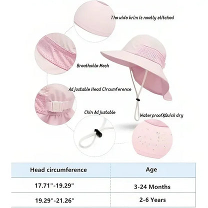 Kids Summer UPF 50+ Protection Caps