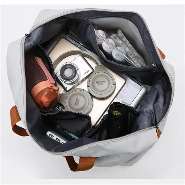 Waterproof Travel Gym Duffel Tote Bag with Shoe Compartment