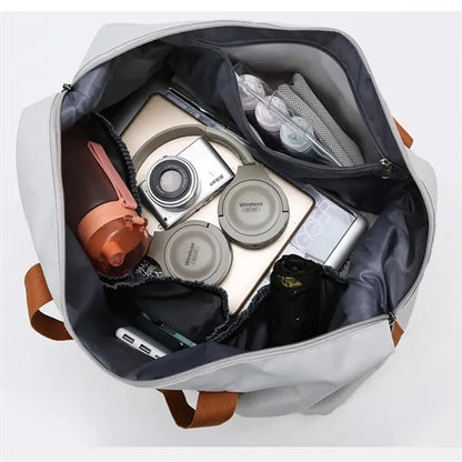 Waterproof Travel Gym Duffel Tote Bag with Shoe Compartment