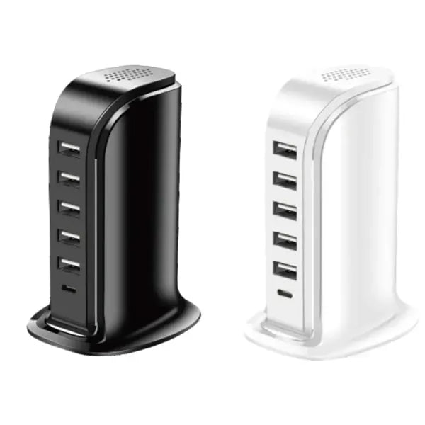 5-Port USB Charger Block with Type C