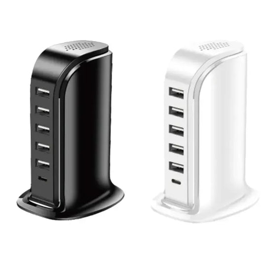 5-Port USB Charger Block with Type C