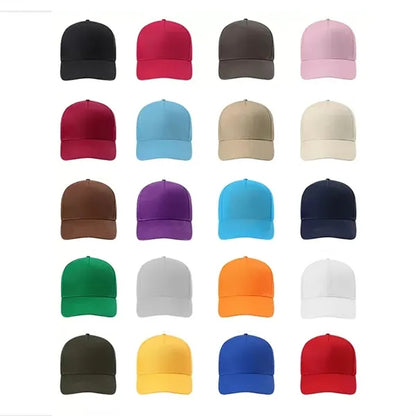 Custom 5-Panel Cotton Baseball Cap with Logo