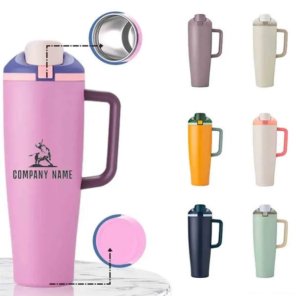 40oz Stainless Steel Tumbler With Handle