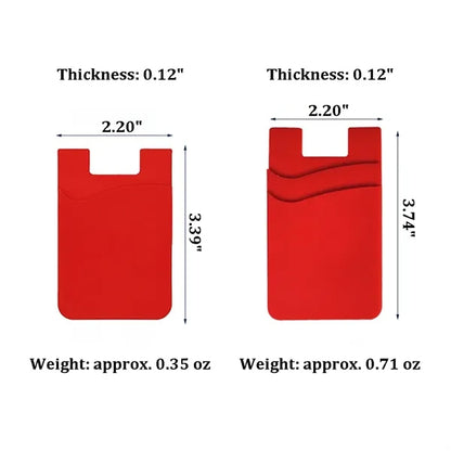 Single/Double Slot Silicone Phone Wallet Card Holder