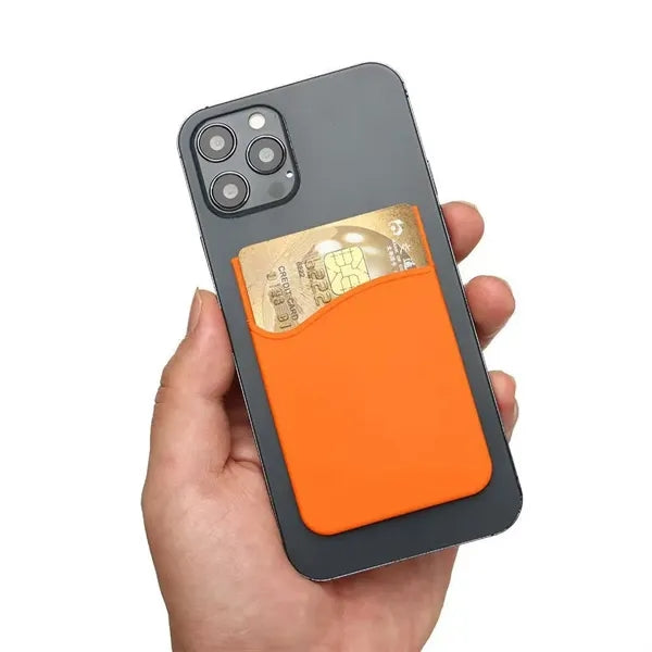 Single/Double Slot Silicone Phone Wallet Card Holder