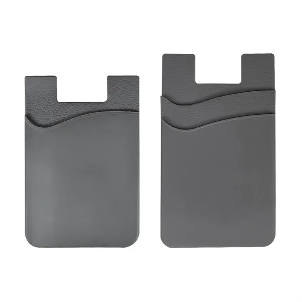 Single/Double Slot Silicone Phone Wallet Card Holder