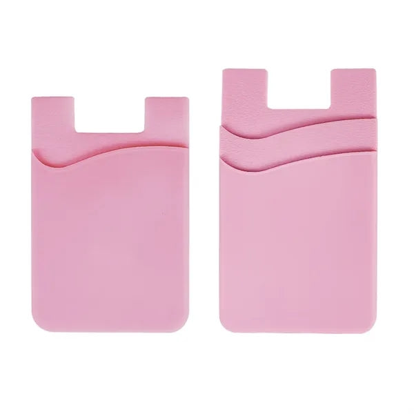 Single/Double Slot Silicone Phone Wallet Card Holder