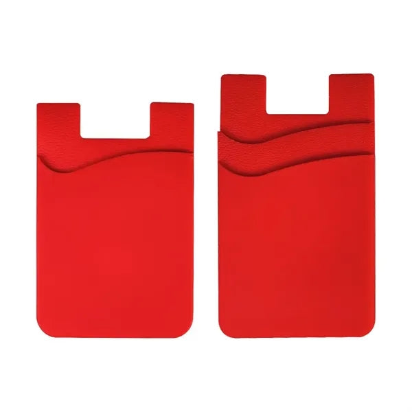 Single/Double Slot Silicone Phone Wallet Card Holder