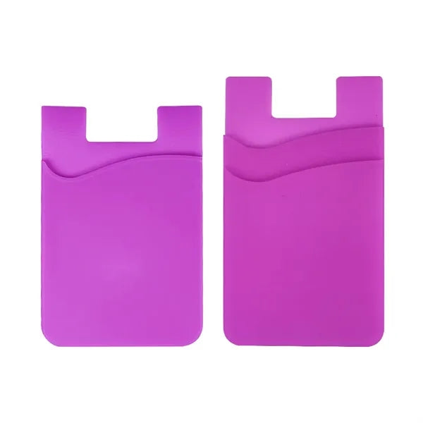 Single/Double Slot Silicone Phone Wallet Card Holder