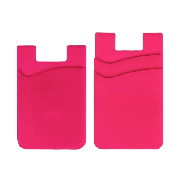 Single/Double Slot Silicone Phone Wallet Card Holder