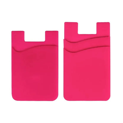 Single/Double Slot Silicone Phone Wallet Card Holder