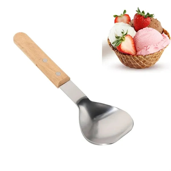 Ice Cream Scoop Dessert Shovel with Wooden Handle