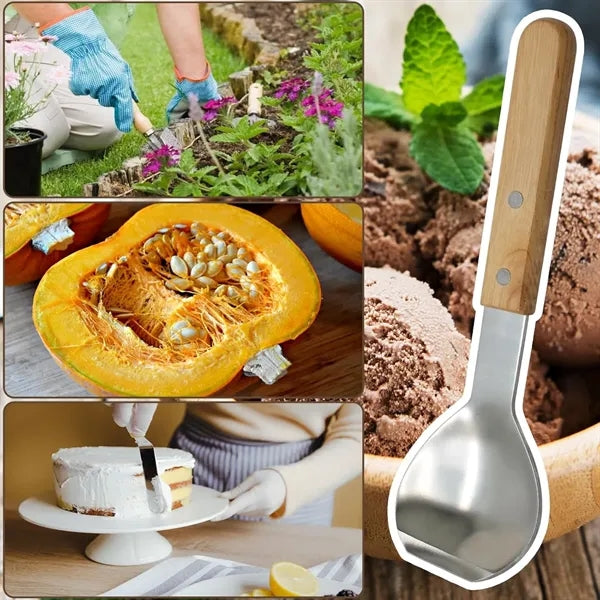 Ice Cream Scoop Dessert Shovel with Wooden Handle