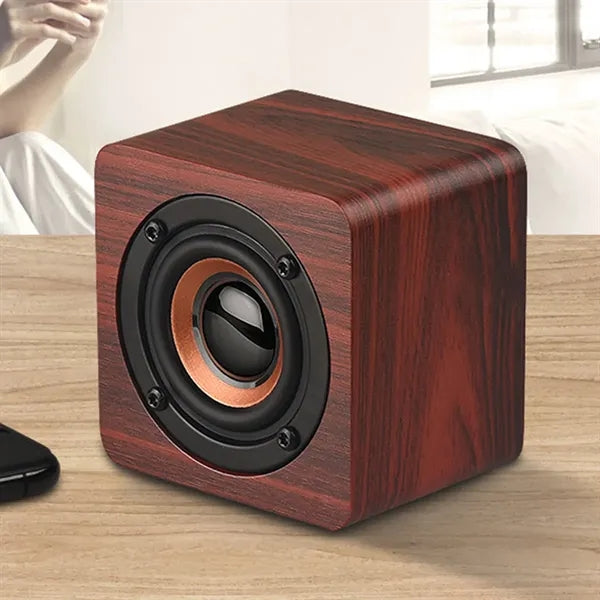 Splash Proof & Wireless Portable Wooden Bluetooth Speaker