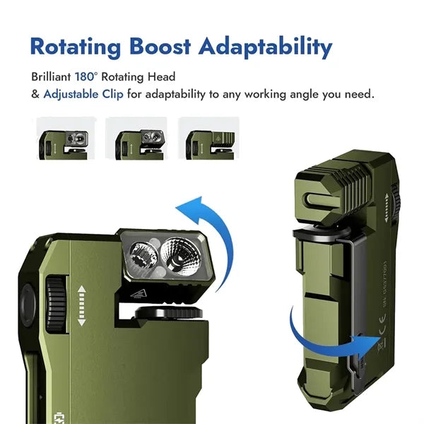 400 EDC G5 Magnetic Mini Flashlight With 180 Rotation