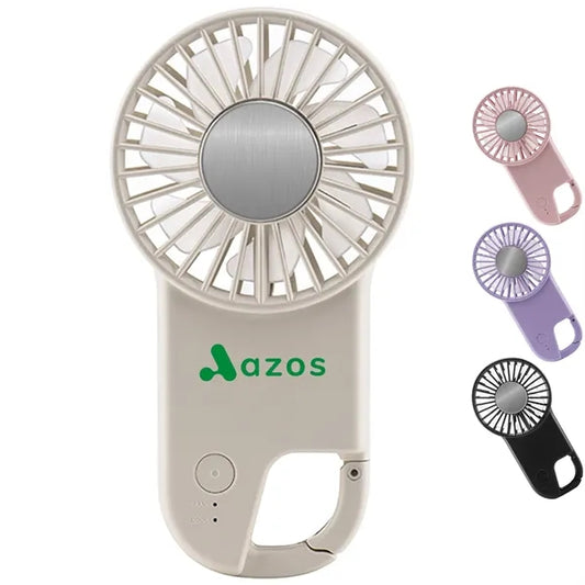 Portable Handheld Fan with Carabiner Clip