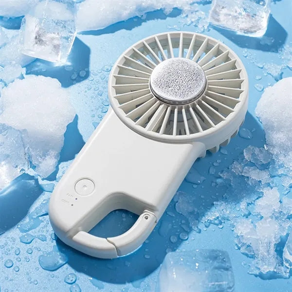 Portable Handheld Fan with Carabiner Clip