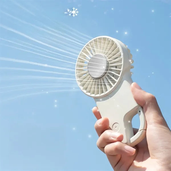 Portable Handheld Fan with Carabiner Clip