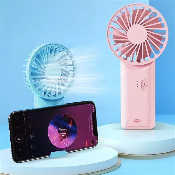 Rechargeable Cooling Fan with Phone Stand