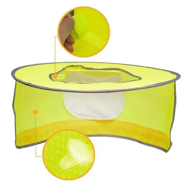High Visibility Hard Hat Sun Shade Neck Cover