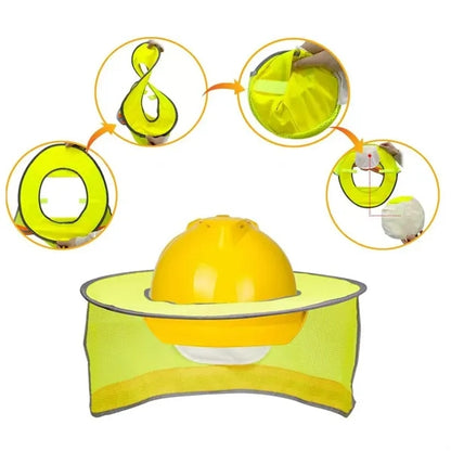 High Visibility Hard Hat Sun Shade Neck Cover