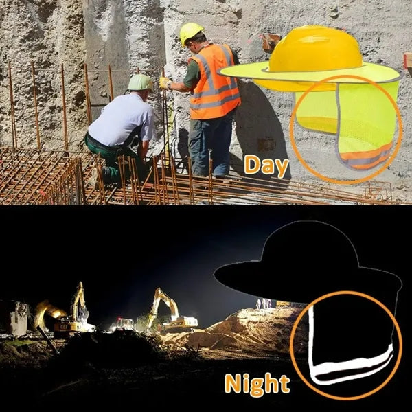 High Visibility Hard Hat Sun Shade Neck Cover