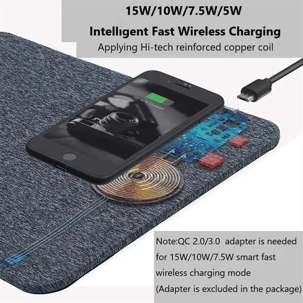 2 In 1 Mobile Phone Wireless Charging Mouse Pad