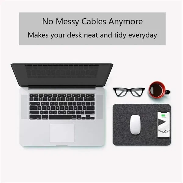 2 In 1 Mobile Phone Wireless Charging Mouse Pad