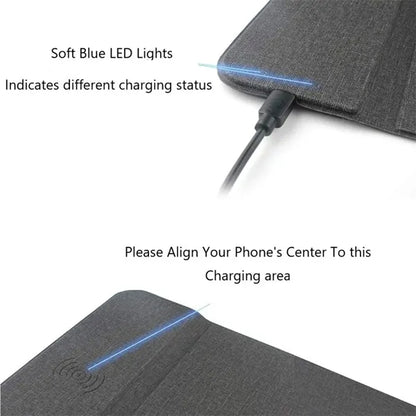 2 In 1 Mobile Phone Wireless Charging Mouse Pad