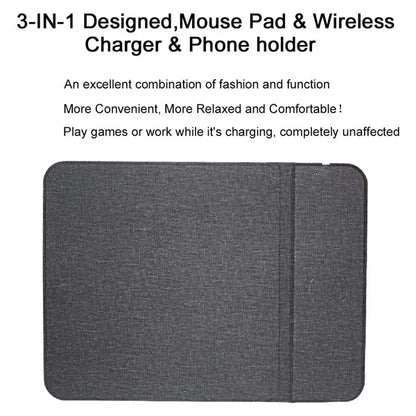 2 In 1 Mobile Phone Wireless Charging Mouse Pad
