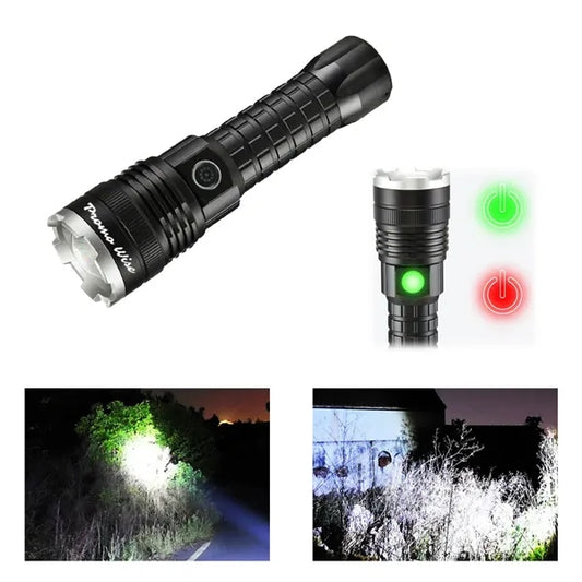 1200mah LED Waterproof Strong Light Rechargeable Flashlight