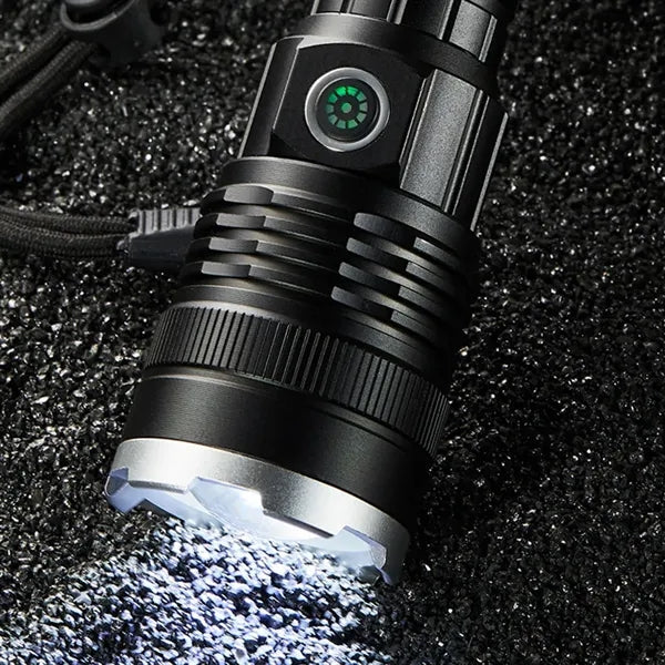 1200mah LED Waterproof Strong Light Rechargeable Flashlight