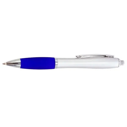 Click Satin Gray Finish Plastic Ballpoint Pen