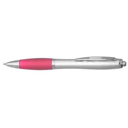 Click Satin Gray Finish Plastic Ballpoint Pen