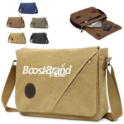 Canvas Messenger Shoulder Bag