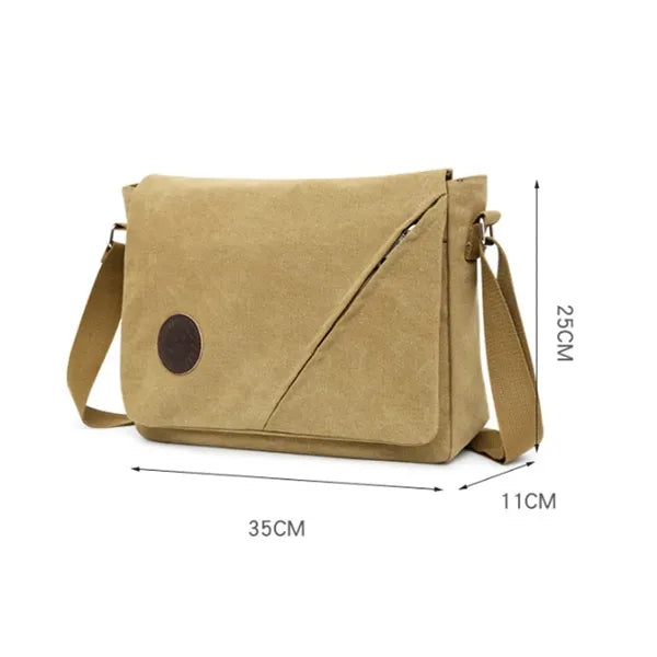 Canvas Messenger Shoulder Bag