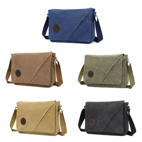 Canvas Messenger Shoulder Bag