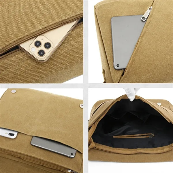 Canvas Messenger Shoulder Bag